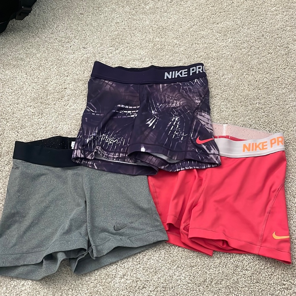 NIKE PRO shorts bundle of 3